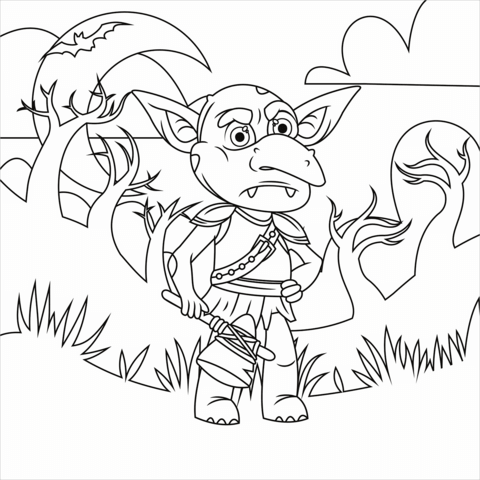 Goblin From Halloween Coloring Page